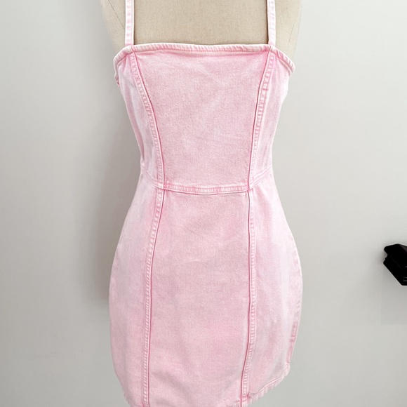 chinese dress ladies Dusty Rose Denim Dress – FrancosBoutique